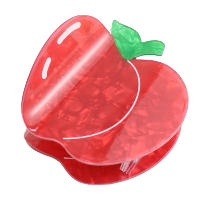 Red Apple Hair Claw Clip