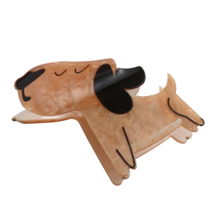Brown Dog Hair Claw Clip