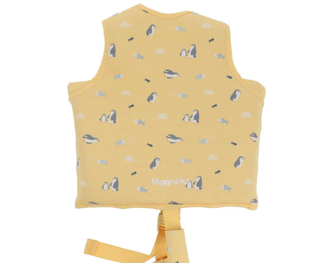 Children's Swim Float Vest - Yellow Penguins