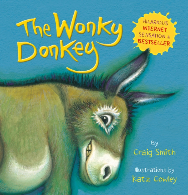 Front cover of The Wonky Donkey board book by Craig Smith and Katz Cowley