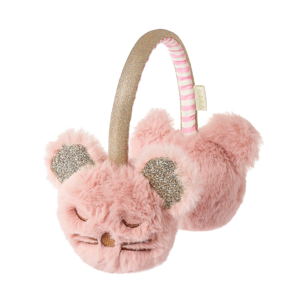 Rockahula Millie Mouse Earmuffs - faux fur with embroidered face, photo 1