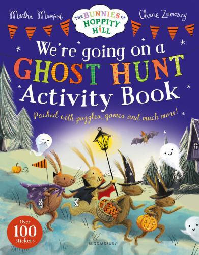 Front cover of We're Going on a Ghost Hunt Activity Book from The Bunnies of Hoppity Hill