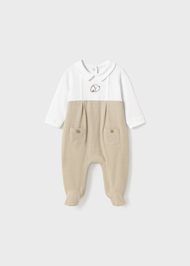 Mayoral Neutral Beige Baby Bodysuit 1704