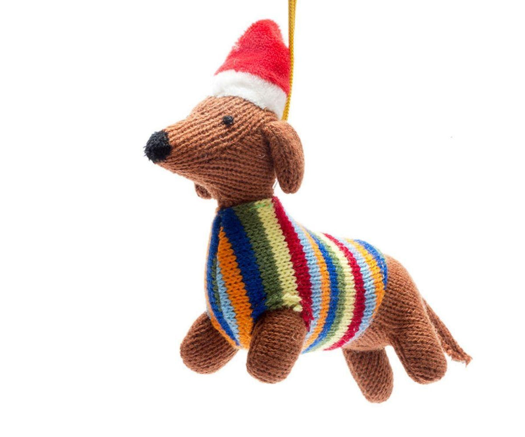Best Years BY Knitted Sausage Dog Bright Stripe Dec