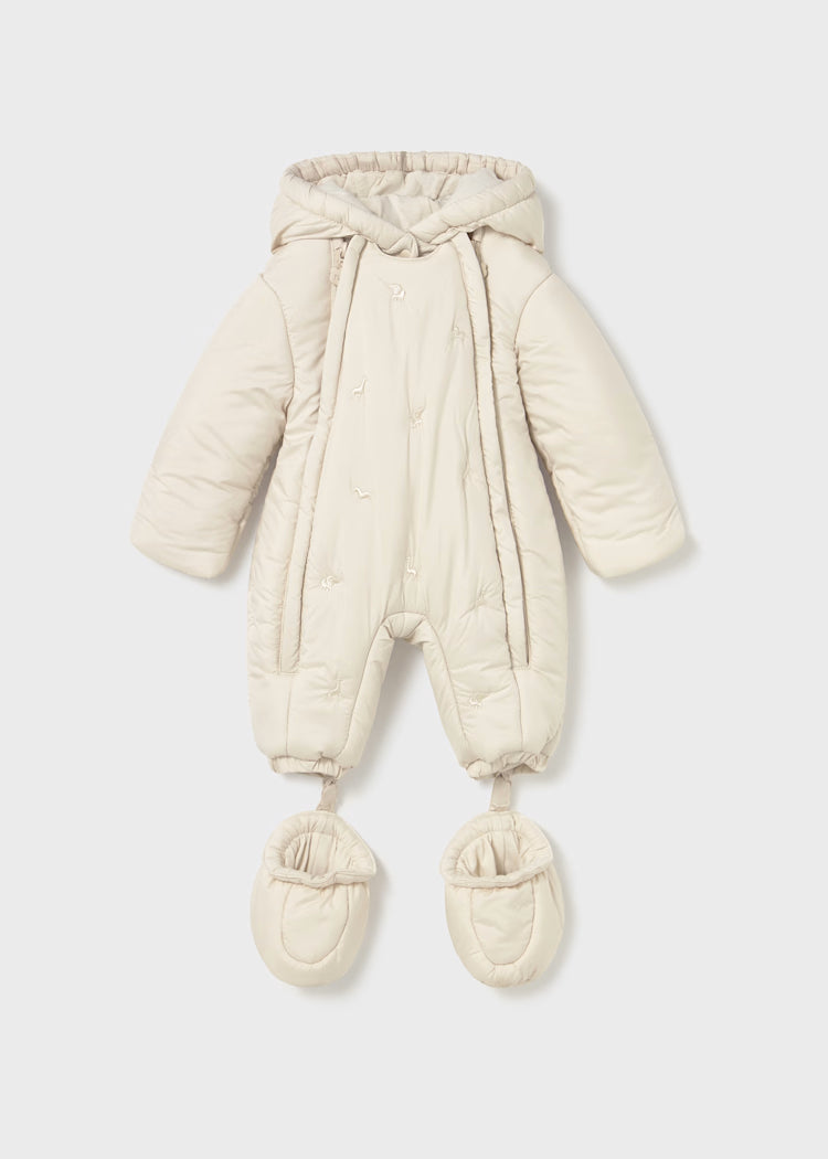 Mayoral unisex baby light beige snowsuit 2603